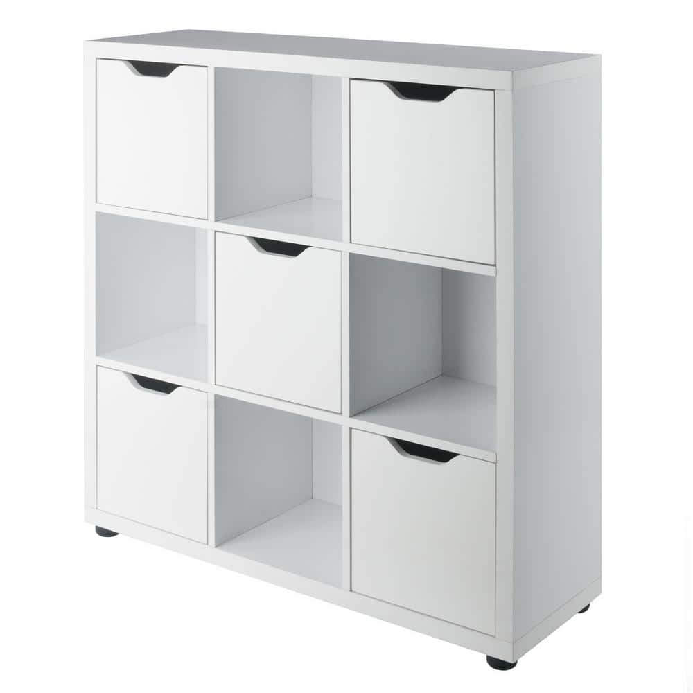 Winsome Wood Julian 3 x 3 Storage Cabinet White Finish 10538