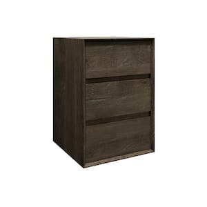 Mia Max 19.5 in. W x 19.6 in. D x 29.5 in. H Brown Wall Floating Linen Cabinet in Gray Oak, Scratch Resistant Surface