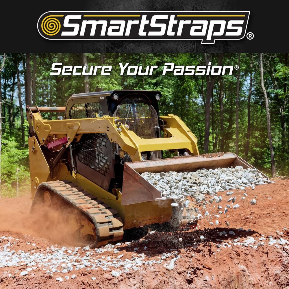 SmartStraps Heavy-Duty 8ft Yellow Ratchet Tie-Down Strap with Snap Hook