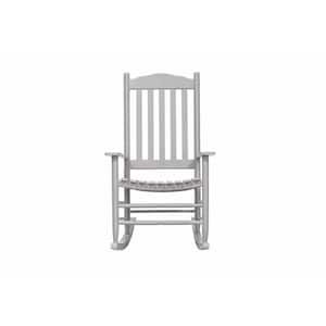 Gray Wood Outdoor Rocking Chair
