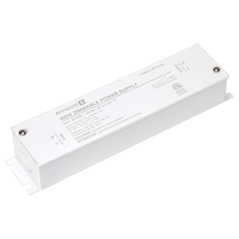 100-Watt 12-Volt DC White Dimmable LED Driver with Enclosure, Dimmer Switch Compatible for LED Lighting price history on PriceWatchPro