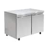 Cooler Depot 48 In. 12.96 Cu. Ft. Commercial Sandwich Prep Table Mega Top Refrigerator In Stainless Steel, 18Pans DXXASR-12386 - The Home Depot