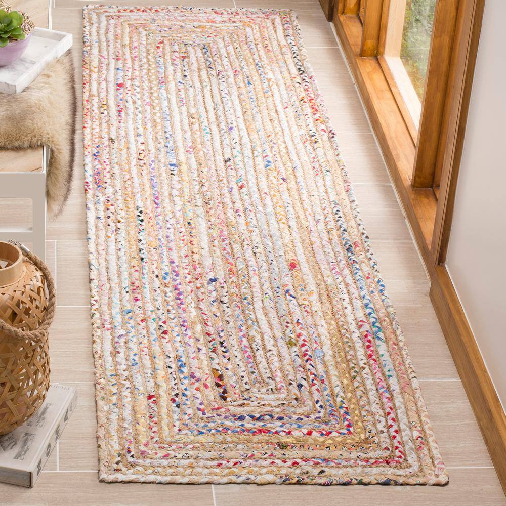 Cape Cod Beige and Multicolor Handwoven Cotton Area Rug