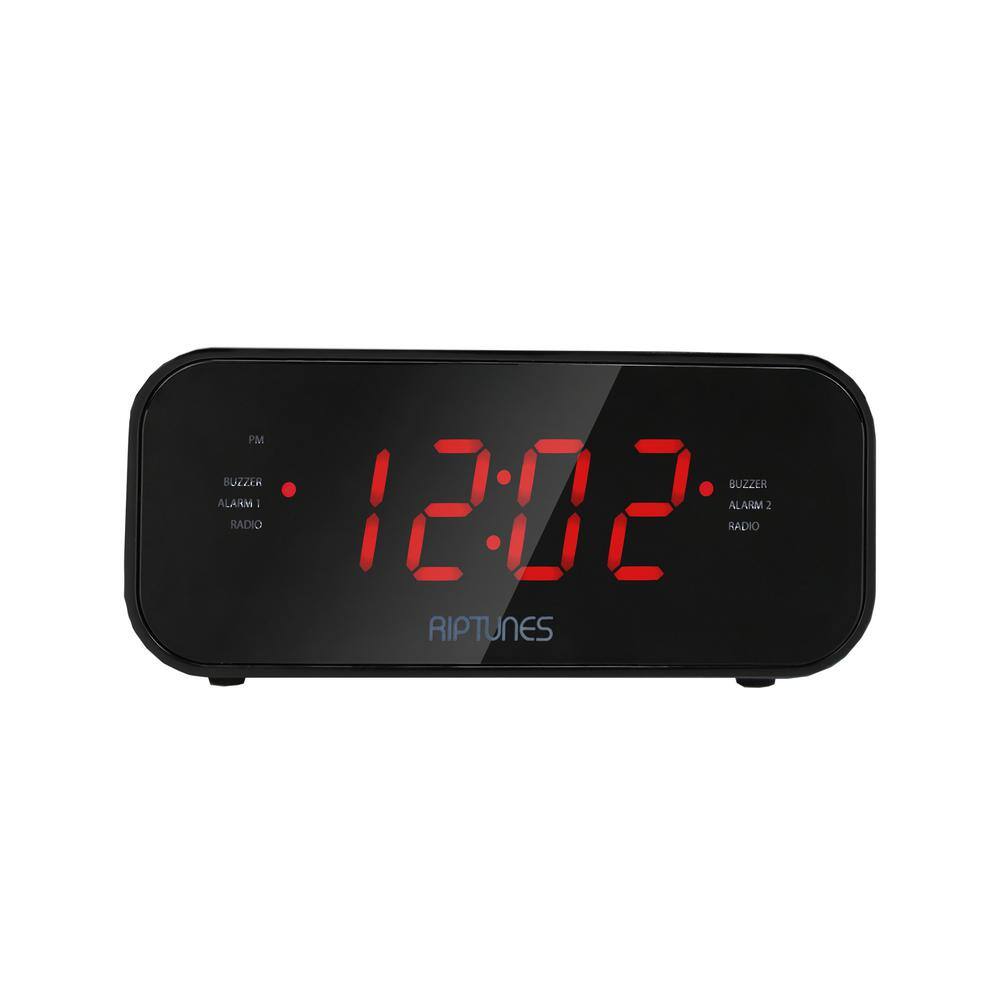 RIPTUNES Digital AM FM Clock Radio w/Dual Alarm MWAR120974 The Home