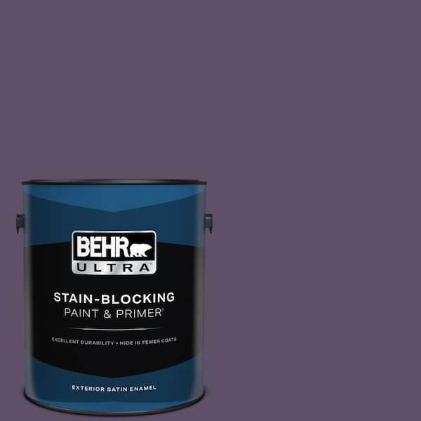 BEHR ULTRA 1 gal. #M560-7 Muscat Grape Satin Enamel Exterior Paint & Primer