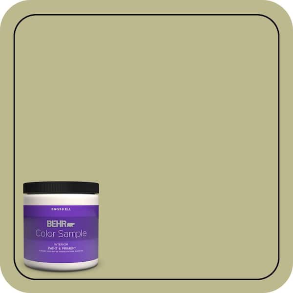 BEHR PREMIUM PLUS 8 oz. #S340-4 Back To Nature Eggshell Enamel Interior Paint & Primer Color Sample