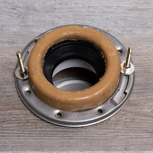 Reinforced Toilet Wax Ring with Plastic Horn and Zinc-Plated Toilet Bolts