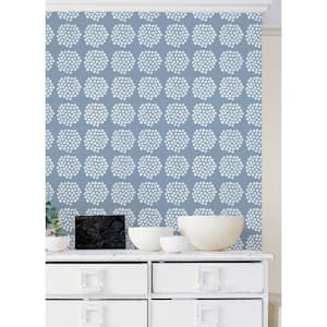 Blue Puketti Peel and Stick Wallpaper Sample