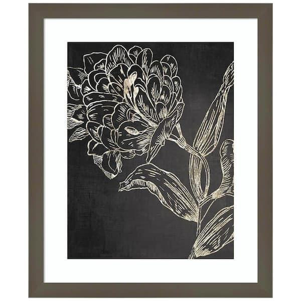 Amanti Art Golden Flower Folklore II by Asia Jensen 1-Piece Framed Giclee Animal Art Print 17 in. x 14 in.