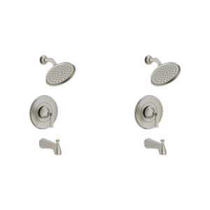 Rumson Single-Handle 3-Spray Tub and Shower Faucet Set in Brushed Nickel (Valve Included)