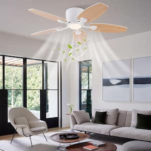 42 in. Indoor Modern White 6-Speed Reversible Ceiling Fan with 3-Color Temperature Integrated LED and Remote