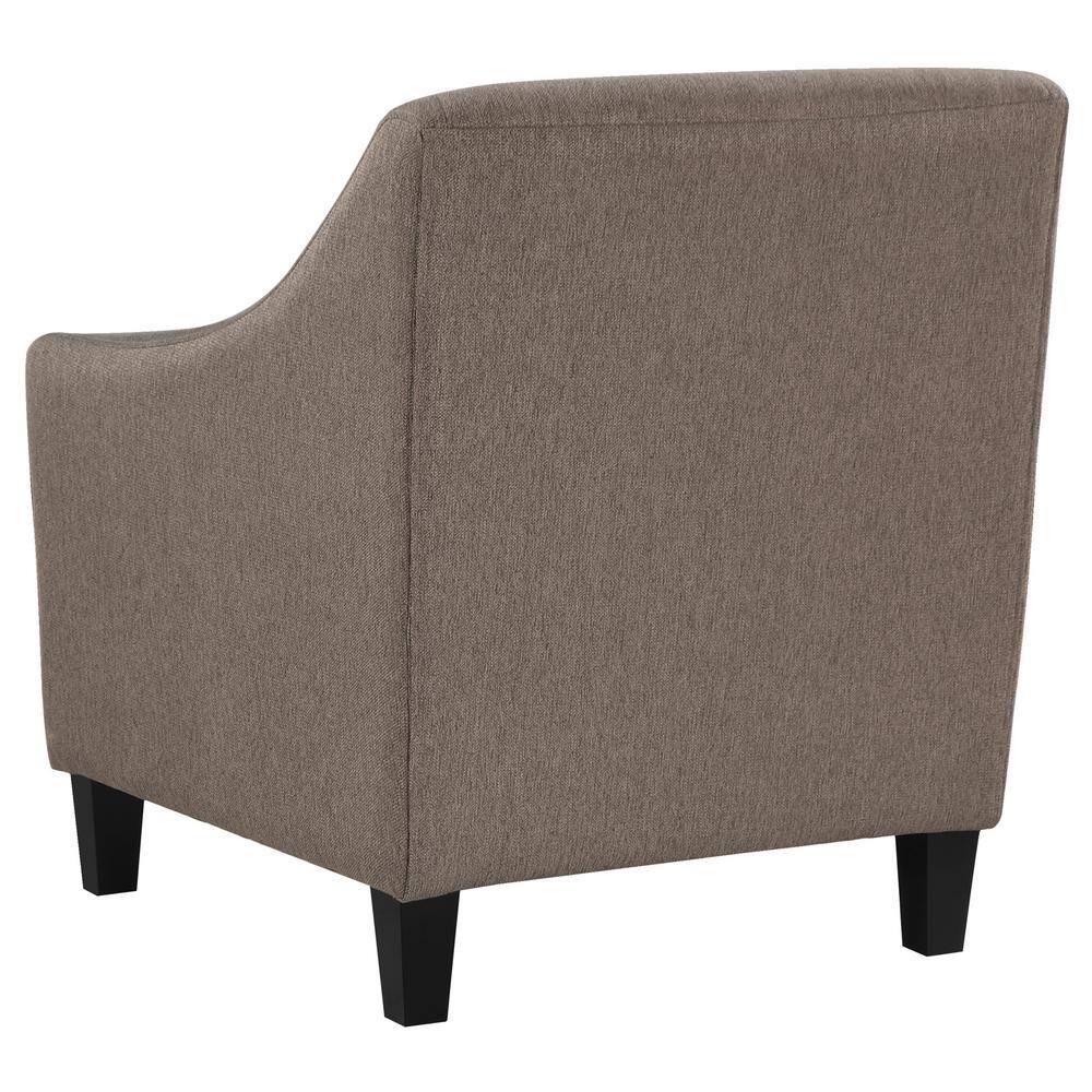 Camel Brown Transitional Wood Accent Chair