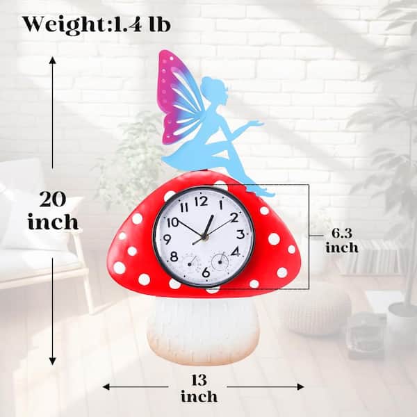 13 Inch Outdoor Wall Clock with Thermometer and Hygrometer