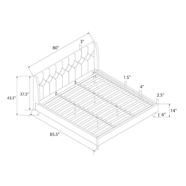 Her Majesty Velvet Upholstered Bed – The Novogratz