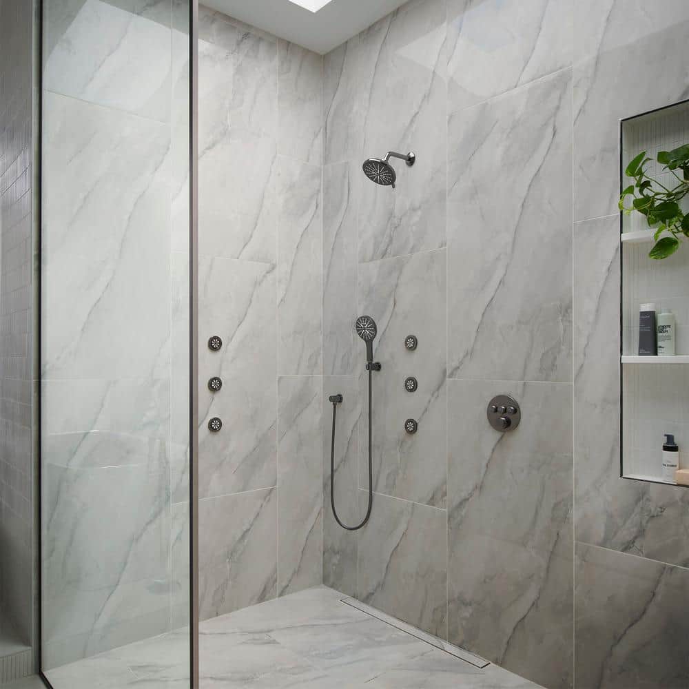 Hard Graphite Multi-Function Wall Mounted Shower Head