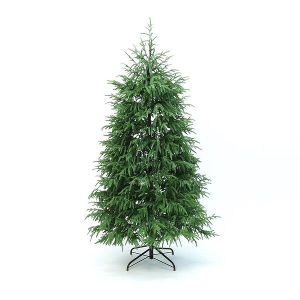 LuxenHome 6 ft. PreLit Green Full Cedar Artificial Christmas Tree