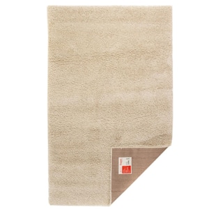 Soft and Cozy Solid Shag Beige 4 ft. x 6 ft. Area Rug