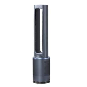 42 in. Blue Modern Deluxe Low Noise Bladeless Tower Fan with 12-Speeds Settings and 15-Hour Timing Closure