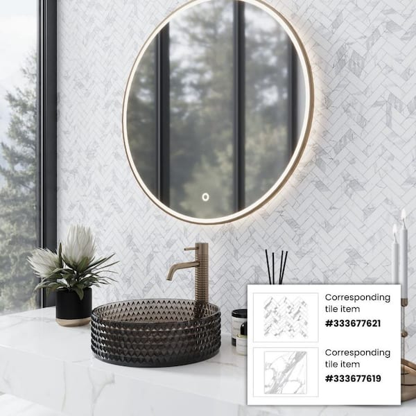 Apollo Tile Veneto 23.6 in. x 23.6 in. Polished Statuary White