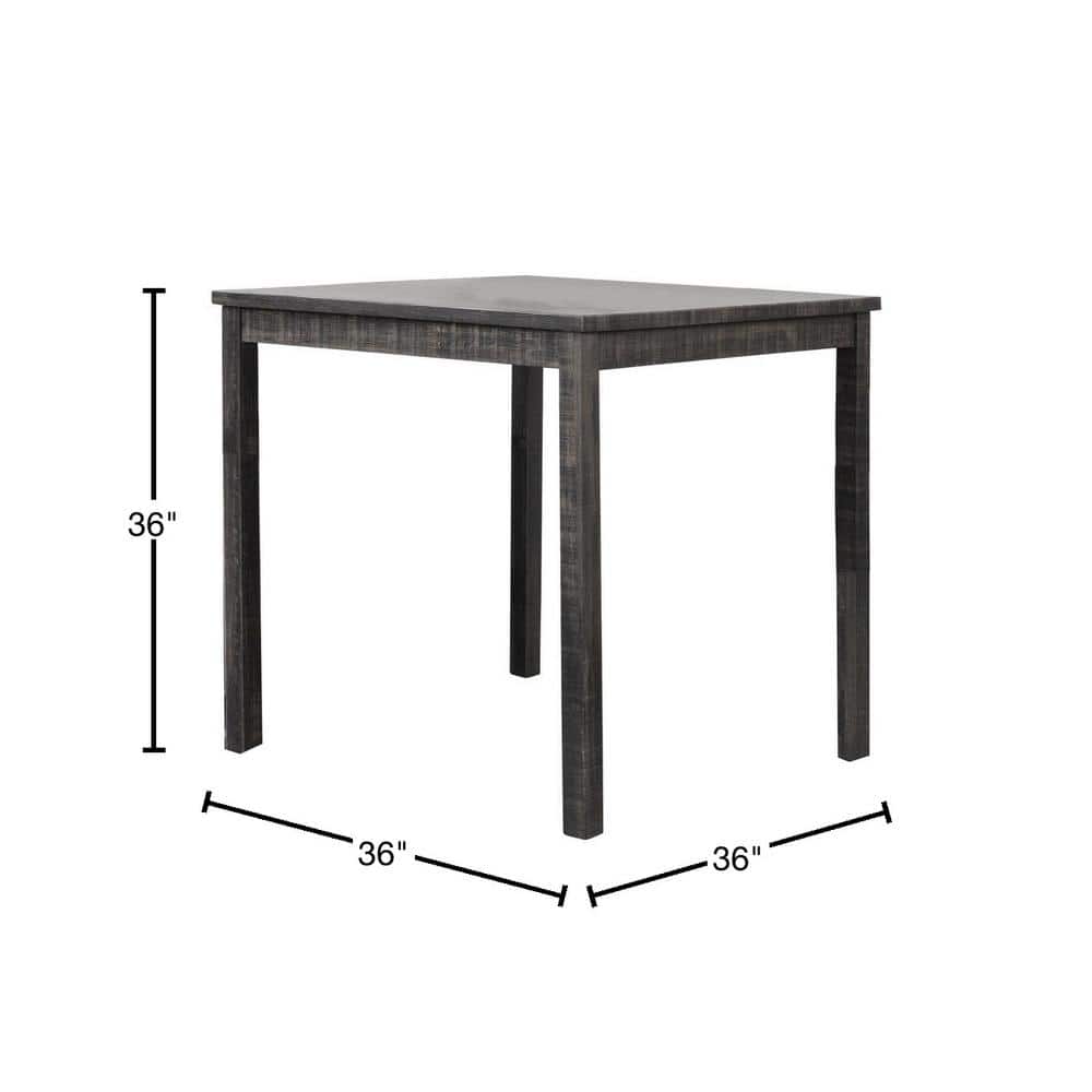 Gray Reclaimed Wood Square Counter Height Dining Table