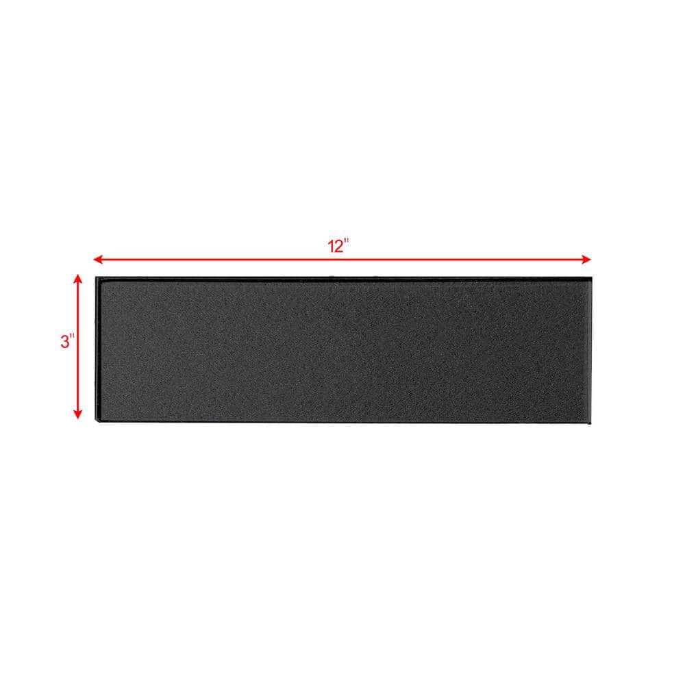 Gray Glossy 3x12 Glass Subway Wall Tile