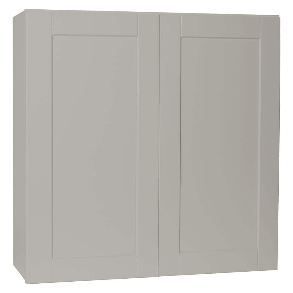 Hampton Bay Hampton 36 in. W x 12 in. D x 30 in. H Assembled Wall Kitchen  Cabinet in Satin White KW3630-SW - The Home Depot