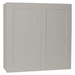 Shaker Dove Gray Stock Assembled Wall Kitchen Cabinet (36 in. x 30 in. x 12 in.)