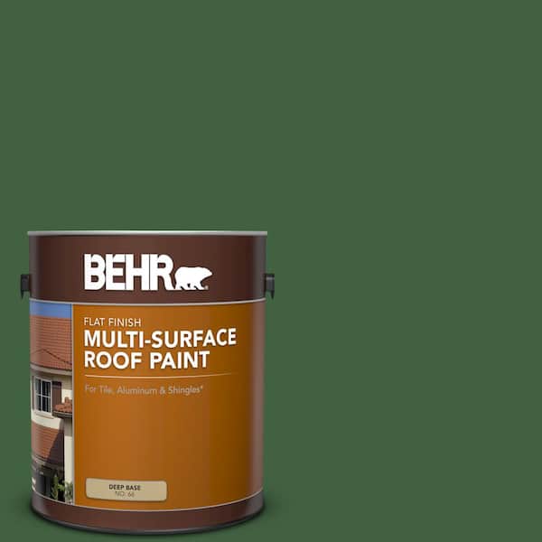 BEHR 1 gal. #S400-7 Deep Viridian Flat Multi-Surface Exterior Roof Paint