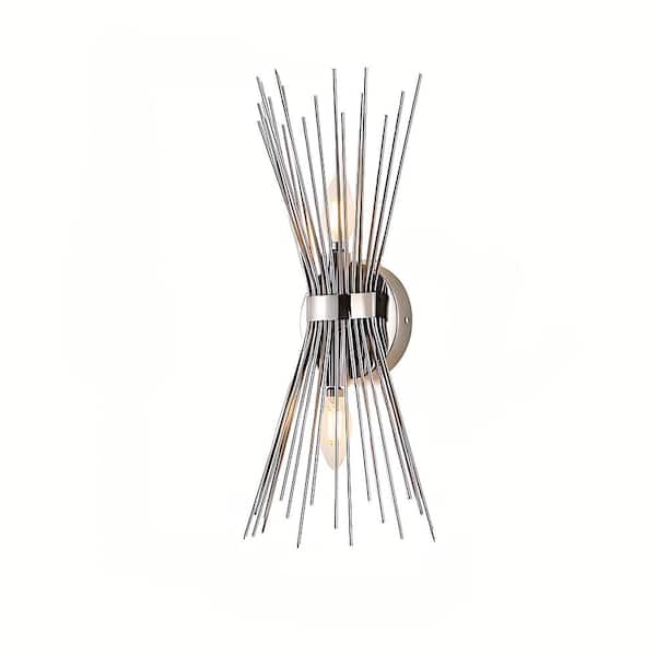 Unbranded Jovenko 1-Light Chrome Wall Sconces (Set of 2)