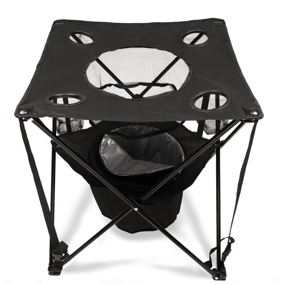 22 in. Folding Tailgate Table with Insulated Cooler 4 Cup Holders, Mesh Basket, Portable for Camping and Football Games price history on PriceWatchPro