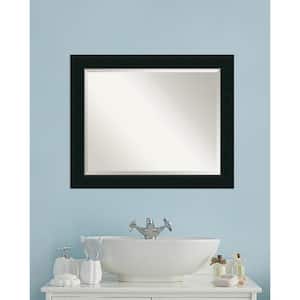 Medium Rectangle Black Contemporary Mirror (27.13 in. H x 33.13 in. W)