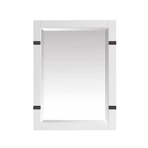 Westwell 24 in. W x 32 in. H Rectangular Wood Framed Wall Bathroom Vanity Mirror in White
