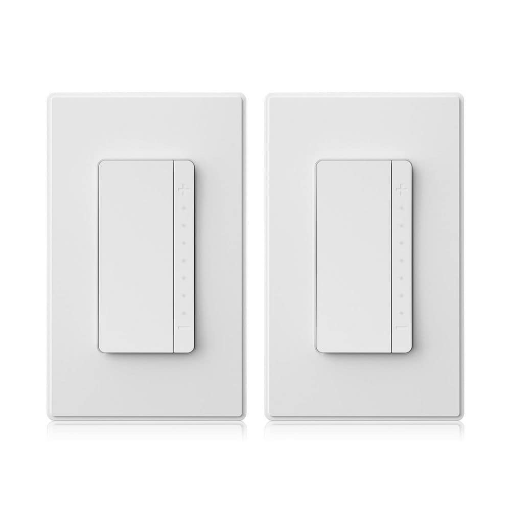 Smart Dimmer Light Switch, Single Pole/3 Way, 2.4GHz Wi-Fi Dimmer Switch Compatible w/Alexa & Google Assistant,White 2PC price history on PriceWatchPro