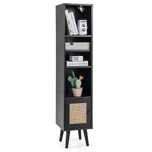 Black 54 in. H Storage Cabinet with 4 of Shelves
