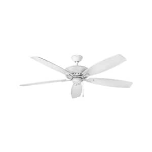 HIGHLAND 60 in. Indoor Chalk White Ceiling Fan Pull Chain