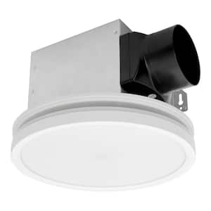 Bathroom Exhaust Fan with Light, Dimmable 3CCT LED Light with Night Light, 80 CFM, 2-Sones, Round, White