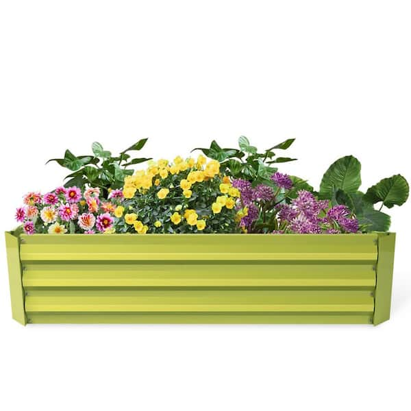 3 ft. x 4 ft. Fruit Green Planting Bed Raised Garden Bed Metal Garden Beds for Vegetable Flower Bed Kit