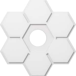 1 in. P X 9-3/4 in. C X 28 in. OD X 6 in. ID Daisy Architectural Grade PVC Contemporary Ceiling Medallion