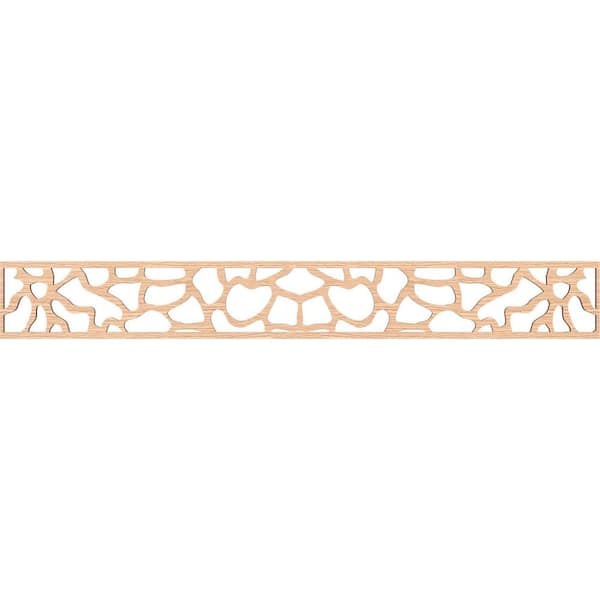 Ekena Millwork Rochester Fretwork 0.375 in. D x 46.5 in. W x 6 in. L Red Oak Wood Panel Moulding