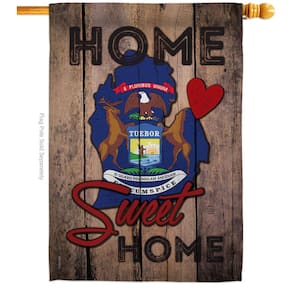 2.5 ft. x 4 ft. Polyester State Michigan Sweet Home States 2-Sided House Flag Regional Decorative Vertical Flags