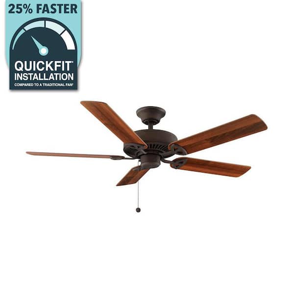 Hampton Bay Farmington 52 in. Indoor Oil Rubbed Bronze Ceiling Fan