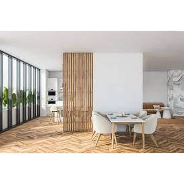 Chestnut Slat Wood Room Dividers, Wall Partition (WPC