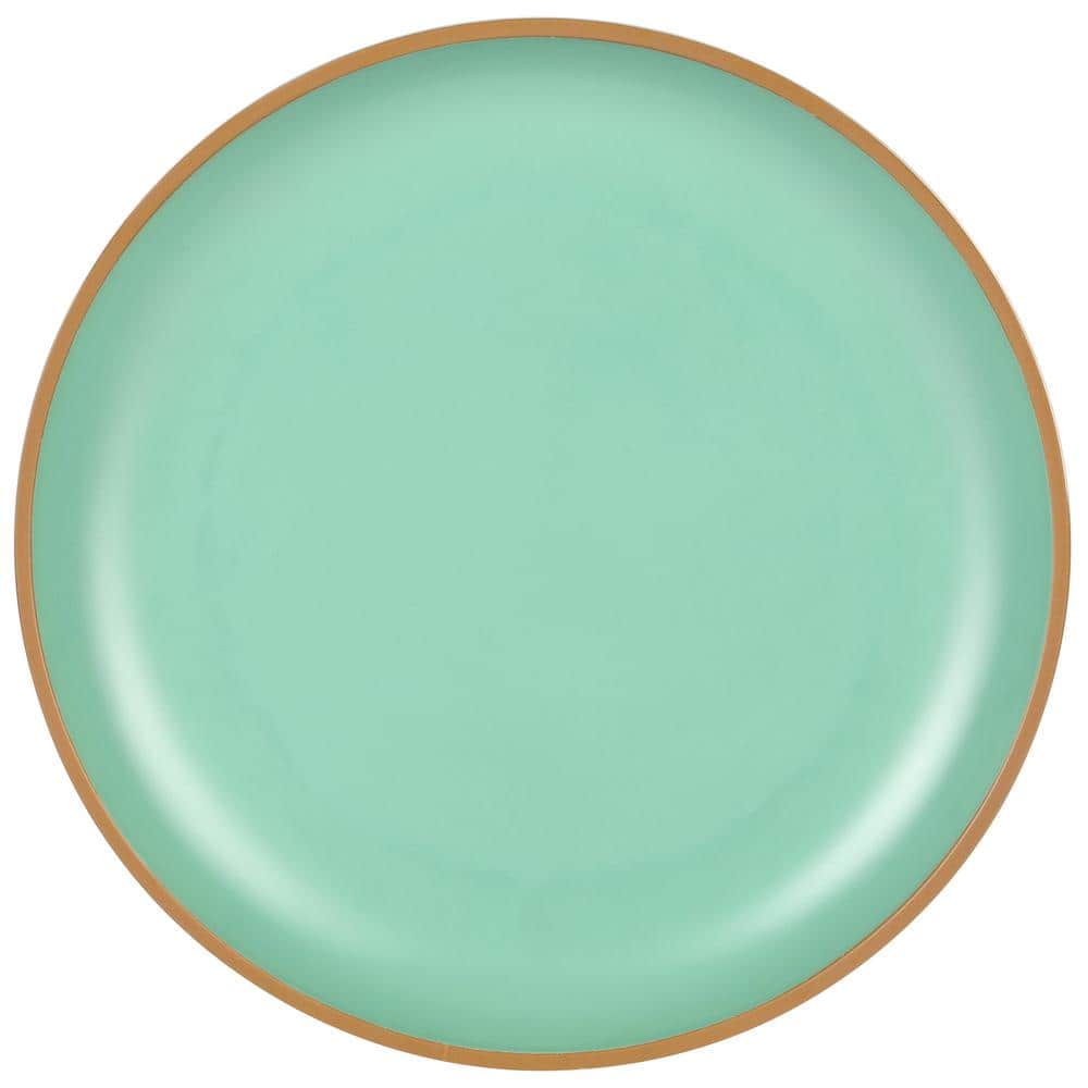 Matte Green Melamine 12-Piece Dinnerware Set for 4