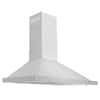 36 in. Convertible Vent Wall Mount Range Hood in Stainless Steel