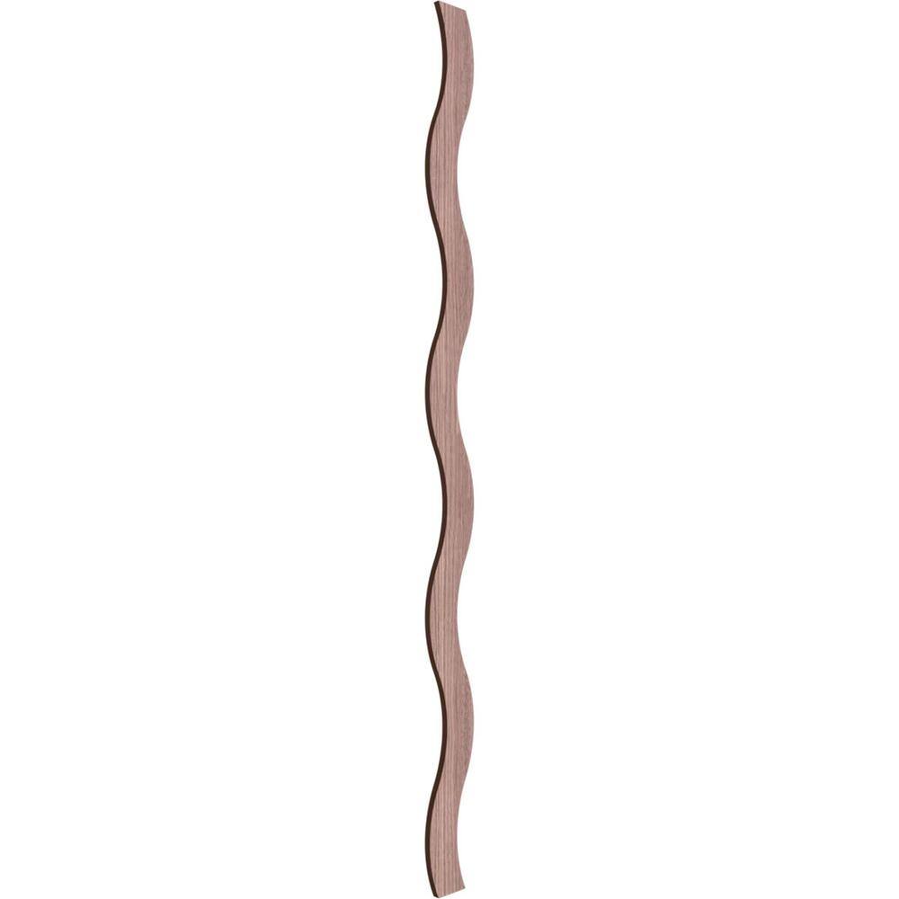 Walnut Adjustable Decorative Wood Slat Wall Panel Kit, 47" Height