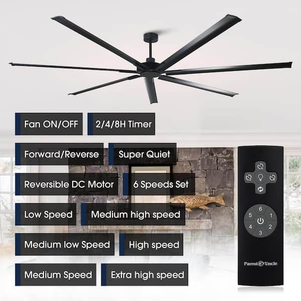 Parrot Uncle 84 in. Indoor/Outdoor Industrial Matte Black 7