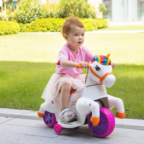 6-Volt Kids Ride on Unicorn Car Battery Powered Toy Riding Pony