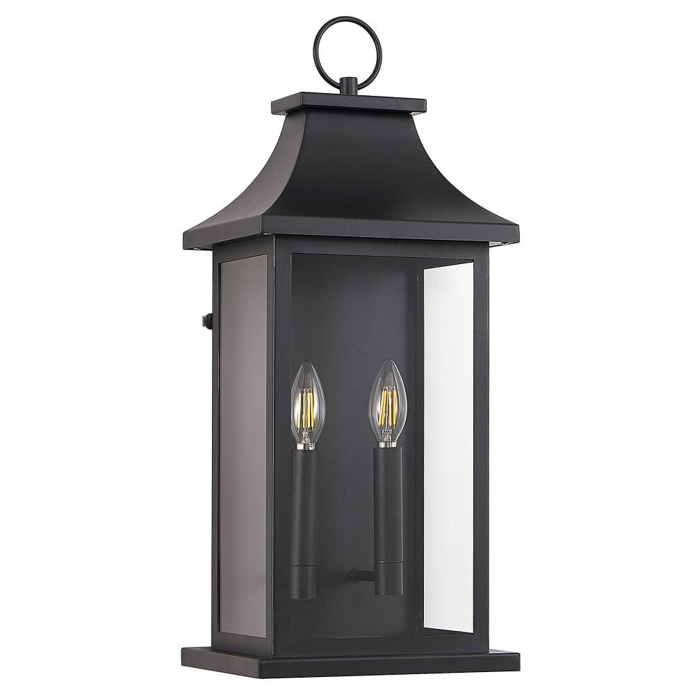 "1 Pack Black Aluminium 22.2"" Outdoor Wall Lantern 2-Light for House, Porch, Garage" price history on PriceWatchPro