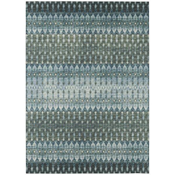 Addison Rugs Evolve Mineral Blue 3 ft. x 5 ft. Ikat Area Rug