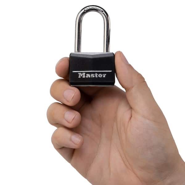 Master Lock - Lock with Key, 1-9/16 in. Wide, 1-1/2 in. Shackle
